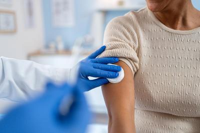 Person receiving a vaccination
