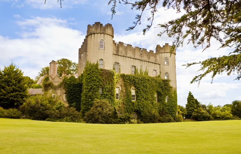 Malahide Castle, Dublin, Ireland on a sunny day