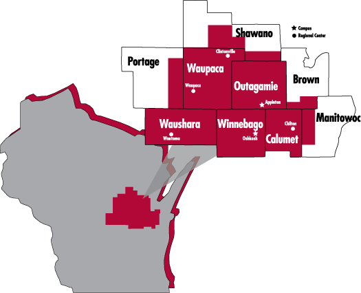 Fox Valley Tech Wisconsin district map