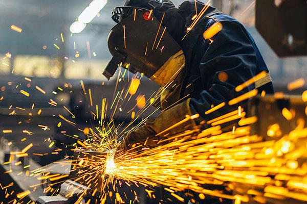 sparks flying on a welding project