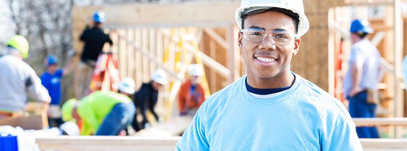 construction worker at a building site