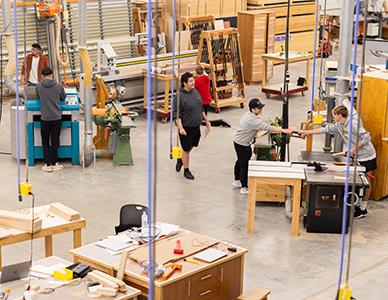 Fox Valley Technical College's woodworking shop