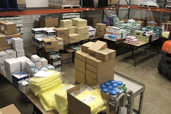 PPE Supplies Given to Area Hospitals