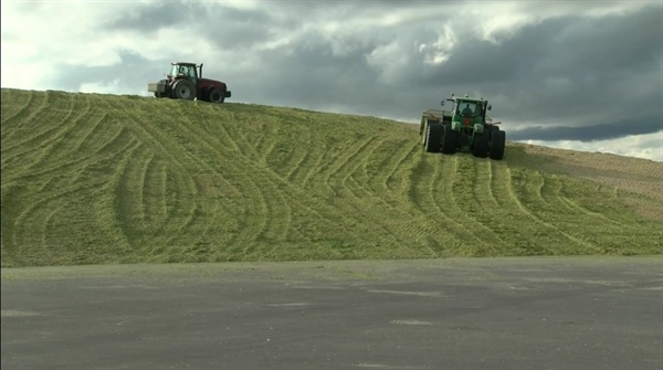 Making a corn silage pile: Life on the Farm